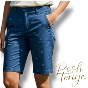 Under Armour Boys Bermuda Golf Shorts Navy Size 18 Preppy Golfcore Casual